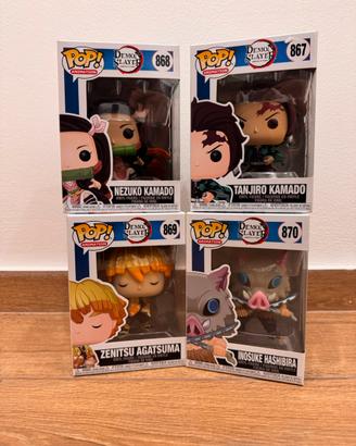 Lotto 4 Funko pop demon slayer - collezione