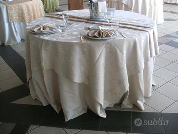 Elegante tovaglia cotone  raso 210x210 + tovagliol