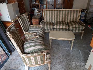 salotto in stile veneziano (2 poltrone, 1 divano)