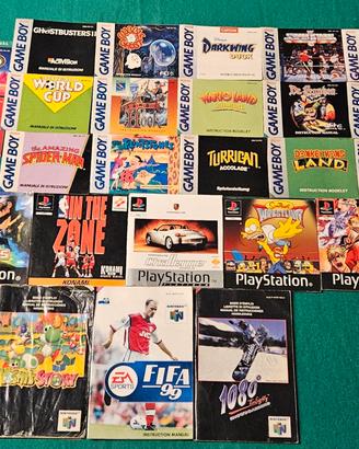 Manuali Game Boy PlayStation Nintendo 64