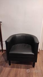 Poltroncina eco pelle nera