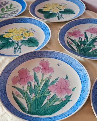 Piatti in porcellana cinese dipinta a mano