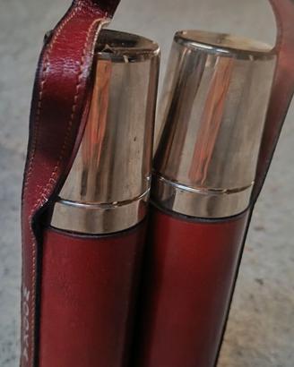 Coppia fiaschette porta liquori vintage