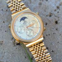 Orologio Seiko cronografo fasi lunari 7A48 oro