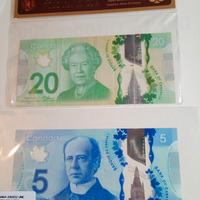 Canada coppia di banconote polimero 