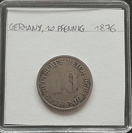Moneta 1 Pfennig Germania 1876