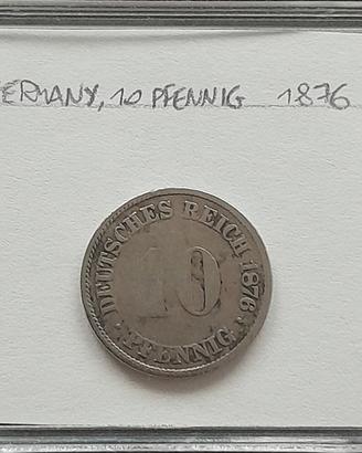 Moneta 1 Pfennig Germania 1876