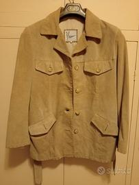 giacca donna in vera pelle scamosciata 