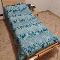 Letto singolo in legno,materasso Memory  e sedia