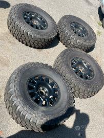 4 Cerchi braid e gomme per navara d40