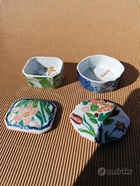 Scatola Limoges decori floreali in coppia