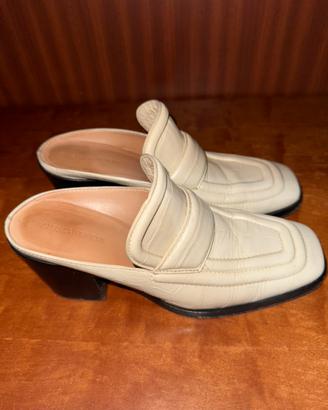 Bottega Veneta Mule Pelle Vitello Croc con Tacco