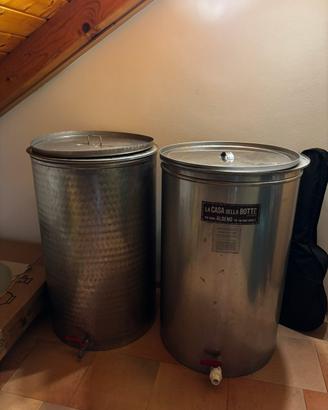 Vasche botti in acciaio inox per vino 3 hl