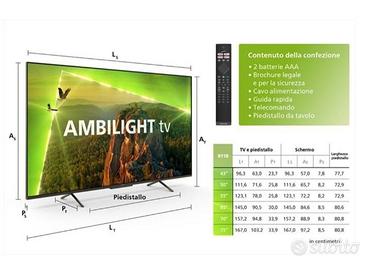 TV Philips 50 pollici 4k ambilight