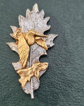 decorazione in oro 18k e argento