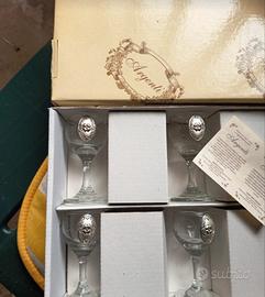 6 bicchierini con inserto Argento