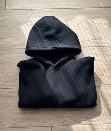 Felpa nera con cappuccio Cianotic