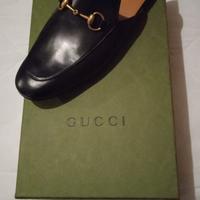 Slipper in pelle con Morsetto Princetown Gucci 