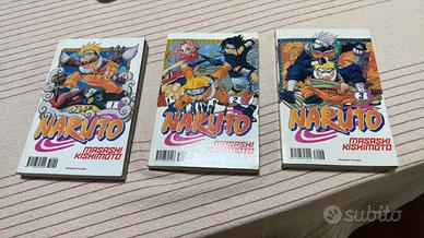 Naruto numeri 1-2-3 prima stampa edizione nera