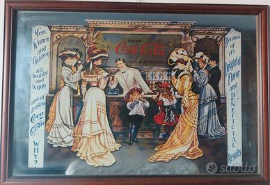 Quadro Coca-Cola su specchio 44x64 cm – Stile vint