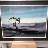 Quadro Astratto Originale - Tramonto Dinamico