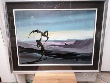 Quadro Astratto Originale - Tramonto Dinamico