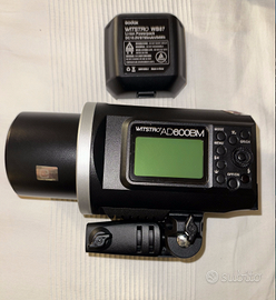 Godox AD600BM Flash+Batteria+Borsa Kit PARI NUOVO