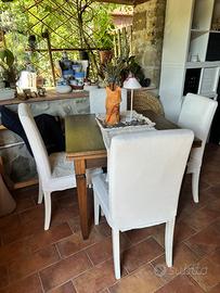 4 sedie bianche