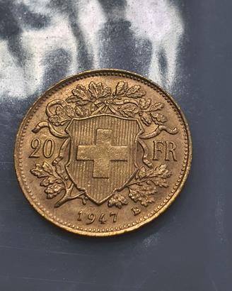 20 Franchi svizzeri oro