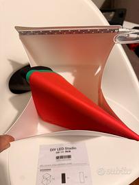 Light box 20x20x20 con 4 sfondi e led