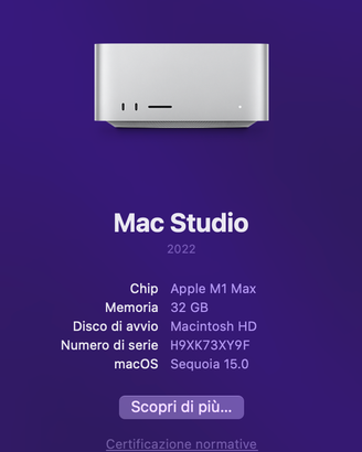 Apple  Mac Studio M1 Max