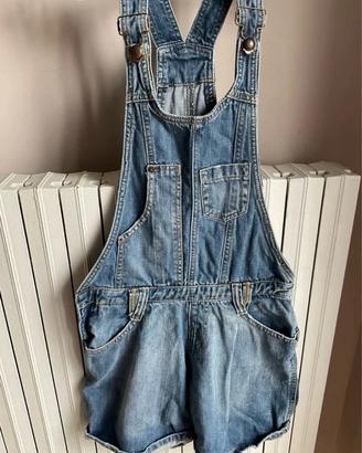 Salopette corta jeans donna BLUOLTRE