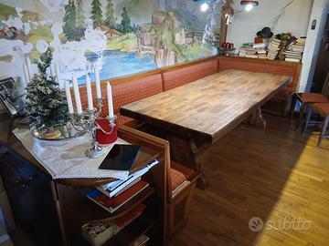Tavolo in legno + giropanca