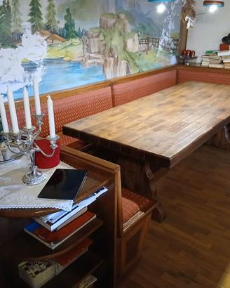 Tavolo in legno + giropanca
