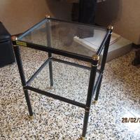 Tavolino metallo/vetro anni 70