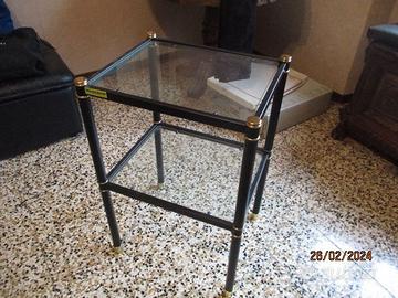 Tavolino metallo/vetro anni 70