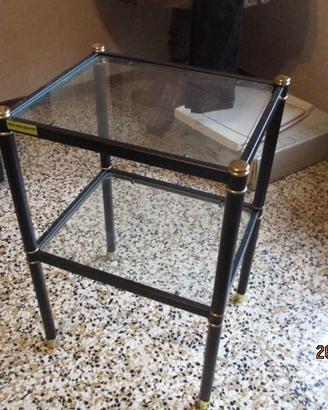 Tavolino metallo/vetro anni 70