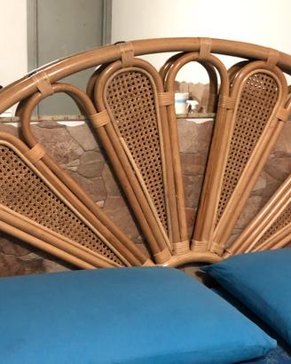 Testata letto in vimini