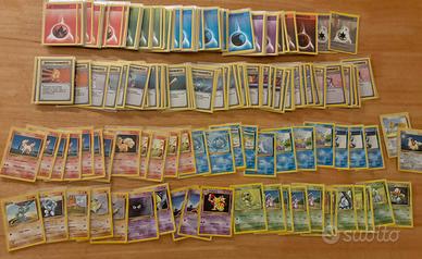 Lotto carte pokemon vintage set base 1999
