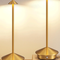 Coppia Lampade da tavolo, Wireless, Touch, Golden