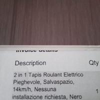 tapis roulant elettrico pieghevole