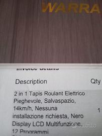 tapis roulant elettrico pieghevole