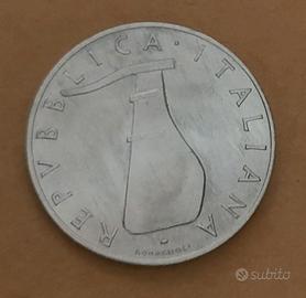 5 lire 1954 firma distante