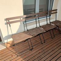 Sedie in legno e metallo Ikea