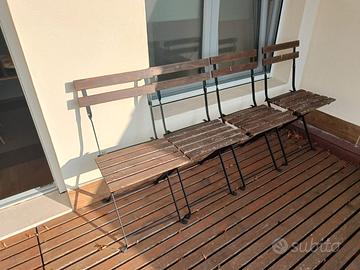 Sedie in legno e metallo Ikea