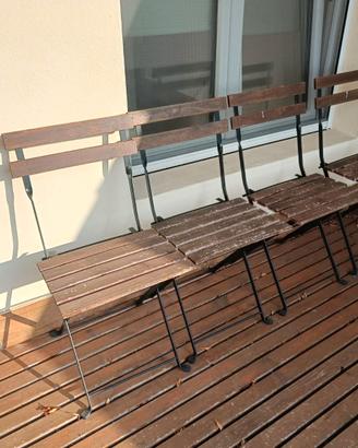 Sedie in legno e metallo Ikea