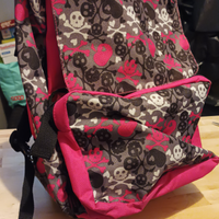 Zaino con le rotelle rosa teschi ragazza