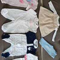 Lotto 23 pezzi abbigliamento neonata 0/3 mesi