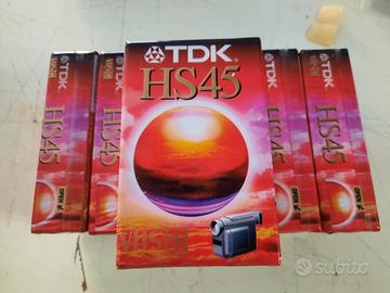 TDK HS45 VHS C (stock di 7 cassette)