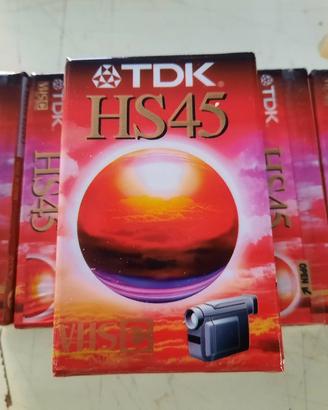 TDK HS45 VHS C (stock di 7 cassette)